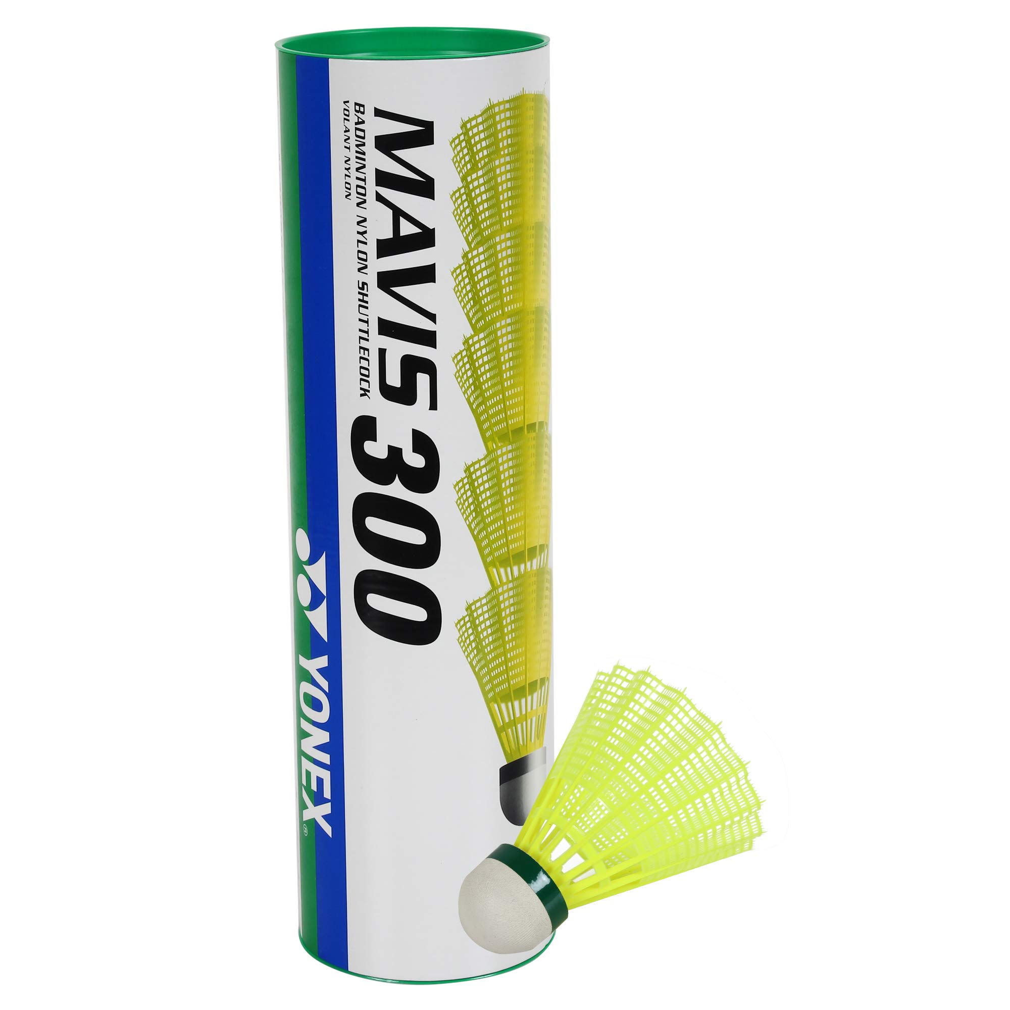 Yonex Mavis 300 Green Cap Nylon Shuttlecock (Yellow